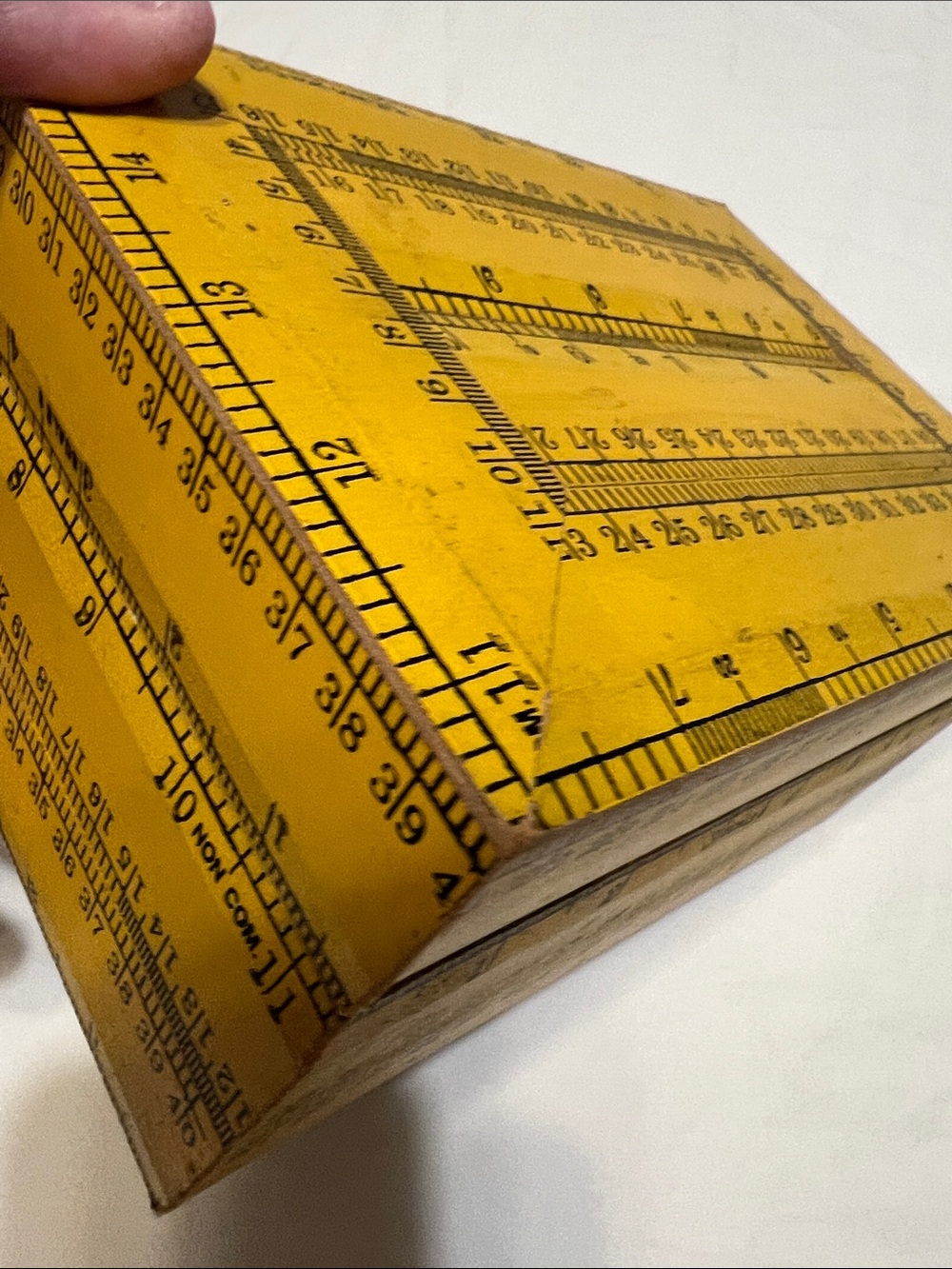 Yellow Decorative Storage Box with Ruler Design - Picture 10 of 10